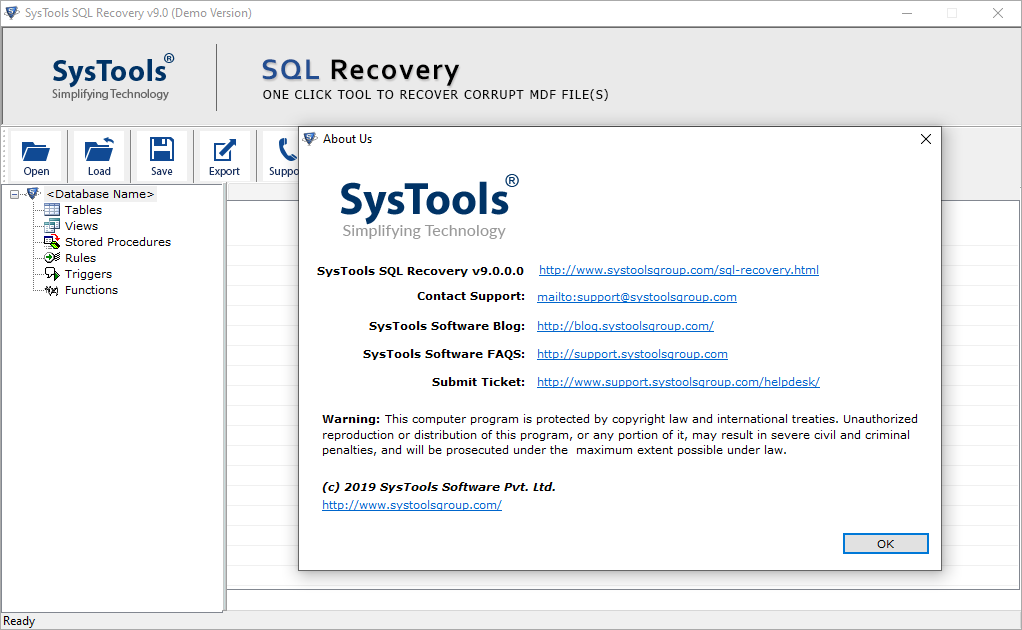  SysTools SQL Recovery бесплатно